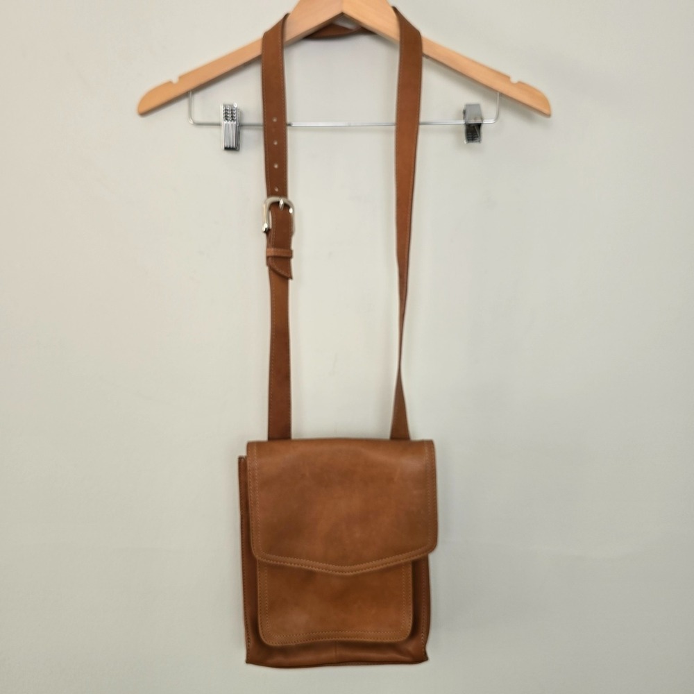 VTG FOSSIL Women Leather Crossbody Bag Boho Indie Utility Messenger Pouch Y2K - Picture 2 of 13